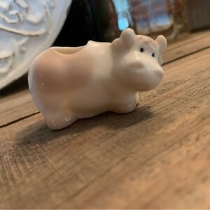 🌱Bone China White w/ Tan Spots Cow~farmhouse~trinkets~cottagecore~ Collectibles